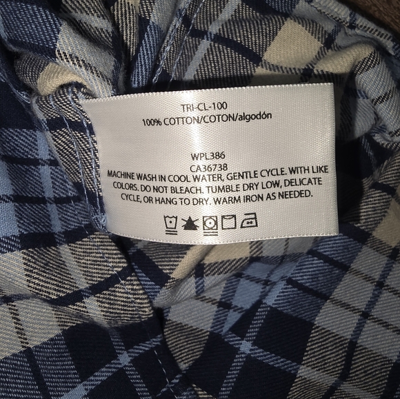 NWT Haggar Men's Long Sleeve Plaid Button down Shirt - Picture 6 of 7